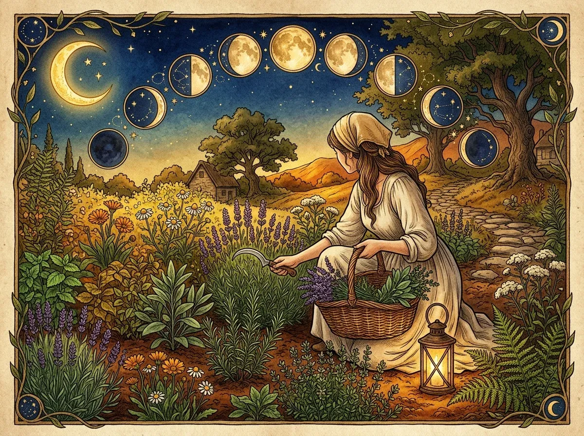 Mondkalender für Kräuter: Wann erntest du was?