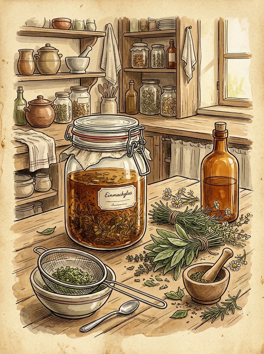 Kräutertinktur ansetzen (Basis-Rezept)